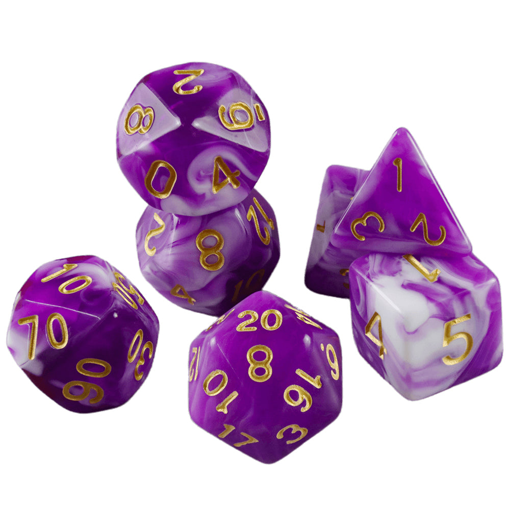 7pcs Dice Polyhedral Board Game Dice for Role Playing Game, Perfect Gift for DND Player