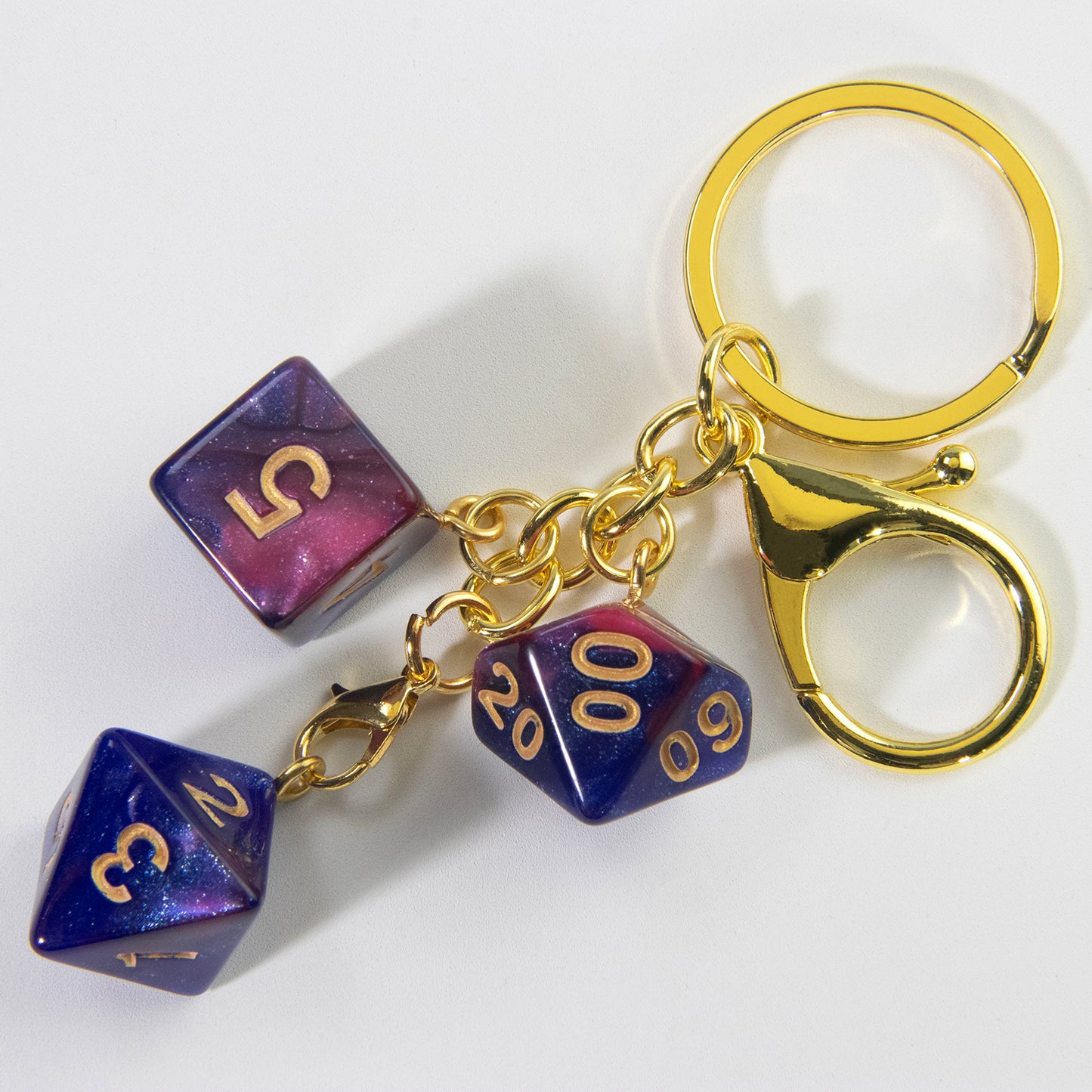 Lucky Acrylic Dice Keychain  - Stylish and Fortunate Charm for Keys, Bags - Durable, Multipurpose Accessories