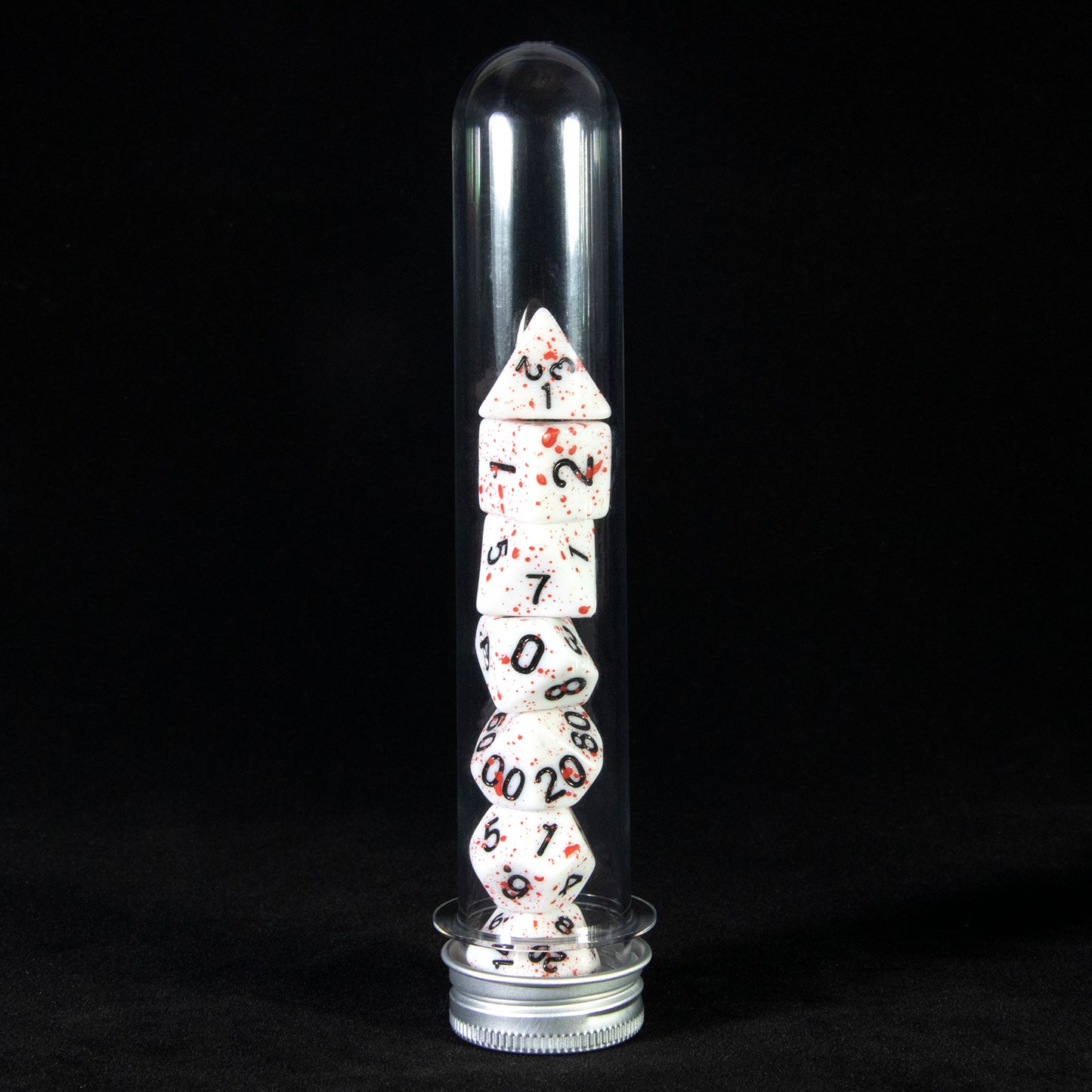 DND Dice 7 Pieces Polyhedral Dice Set with Tube for D&D TRPG Board Game and Role Playing Game Accessories