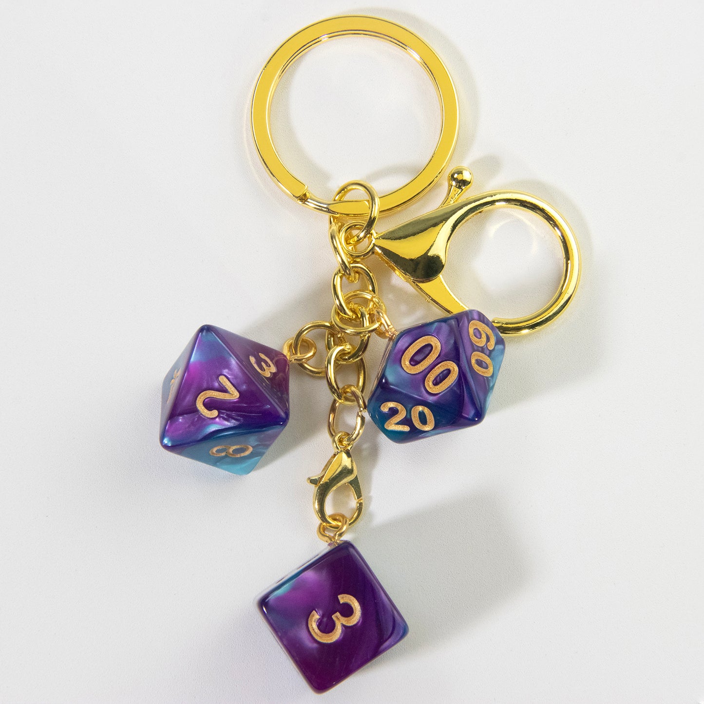 Lucky Acrylic Dice Keychain  - Stylish and Fortunate Charm for Keys, Bags - Durable, Multipurpose Accessories