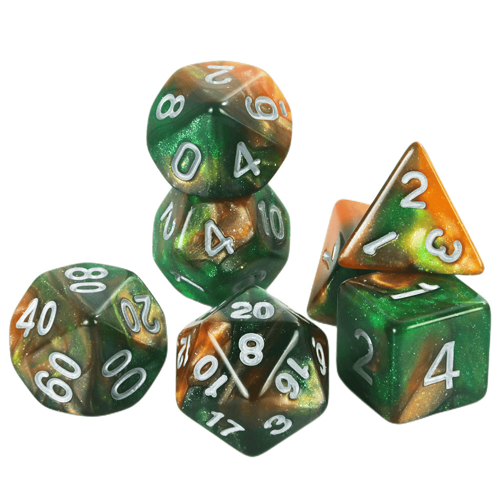 Creative Universe Galaxy DND Game Dice Polyhedral Dice Set with Tube for Souvenirst Entertainment RPG Table Game