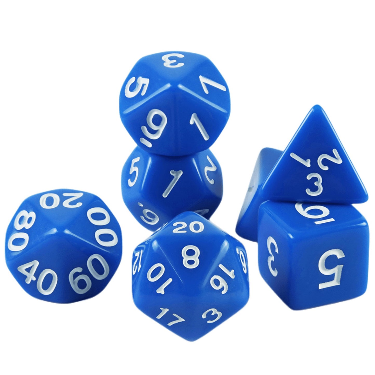 Colorful Dice 7pcs Polyhedral Digital Dice Set D4-D20 with Tube for DND RPG Game Board Game Accessories