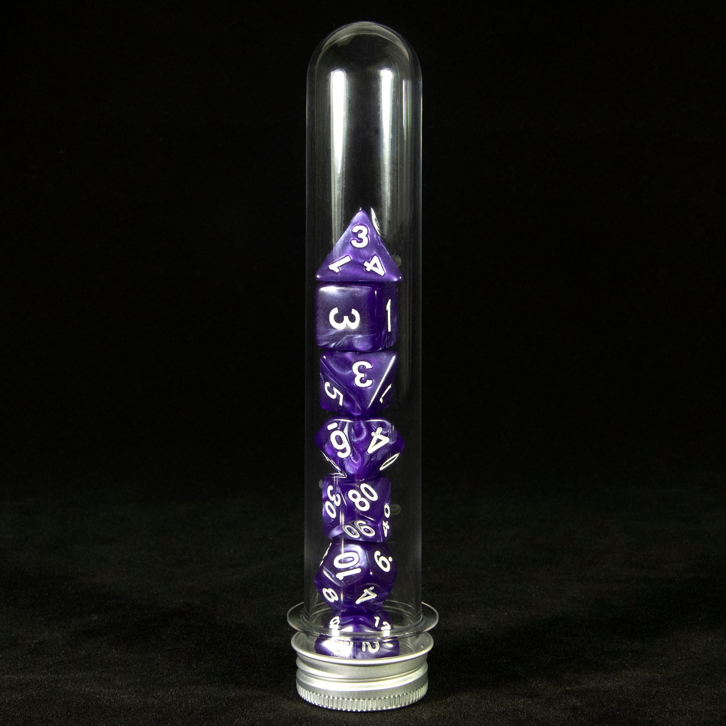 Marble Effect Polyhedral Dice Set 7 Pieces D4 D6 D8 D10 D% D12 D20 DND Game Dices with Tube, Playing Table Game for Bar Club Party