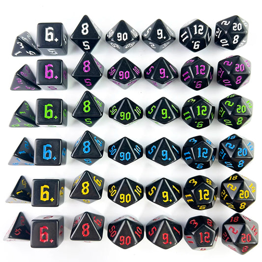 DND Dice Set 7pcs/set Game Dice Opaque Effect D4-D20 for RPG DND Tabletop Game