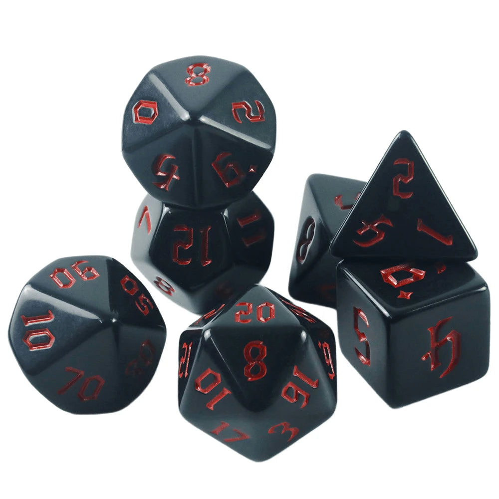 DND Dice Set 7pcs/set Game Dice Opaque Effect D4-D20 for RPG DND Tabletop Game
