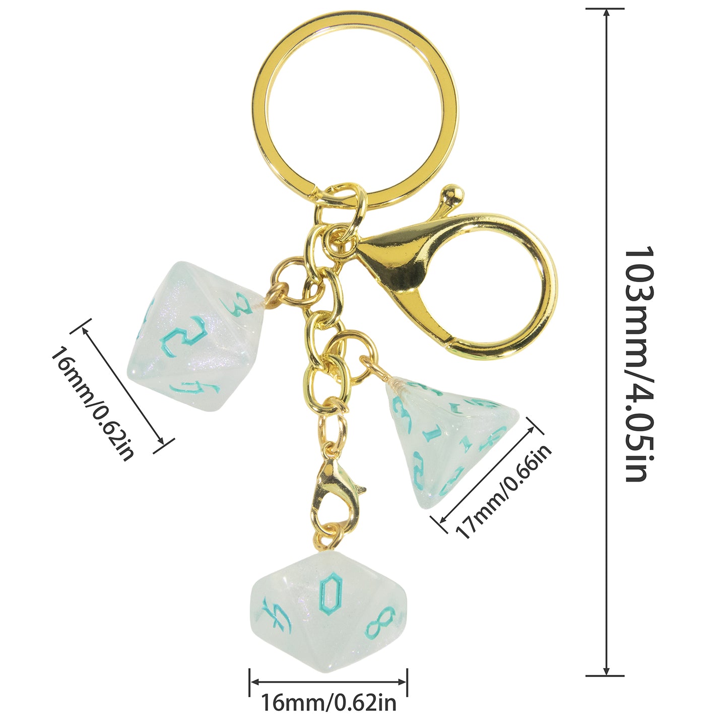 Fashion Keyring Dice Ornament Key Chain Pendant Men Kids Toys Gifts