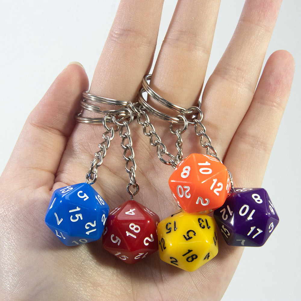 Dice Keychain Creative Gift Keyring for Bag Pendant Game Dice Keychain