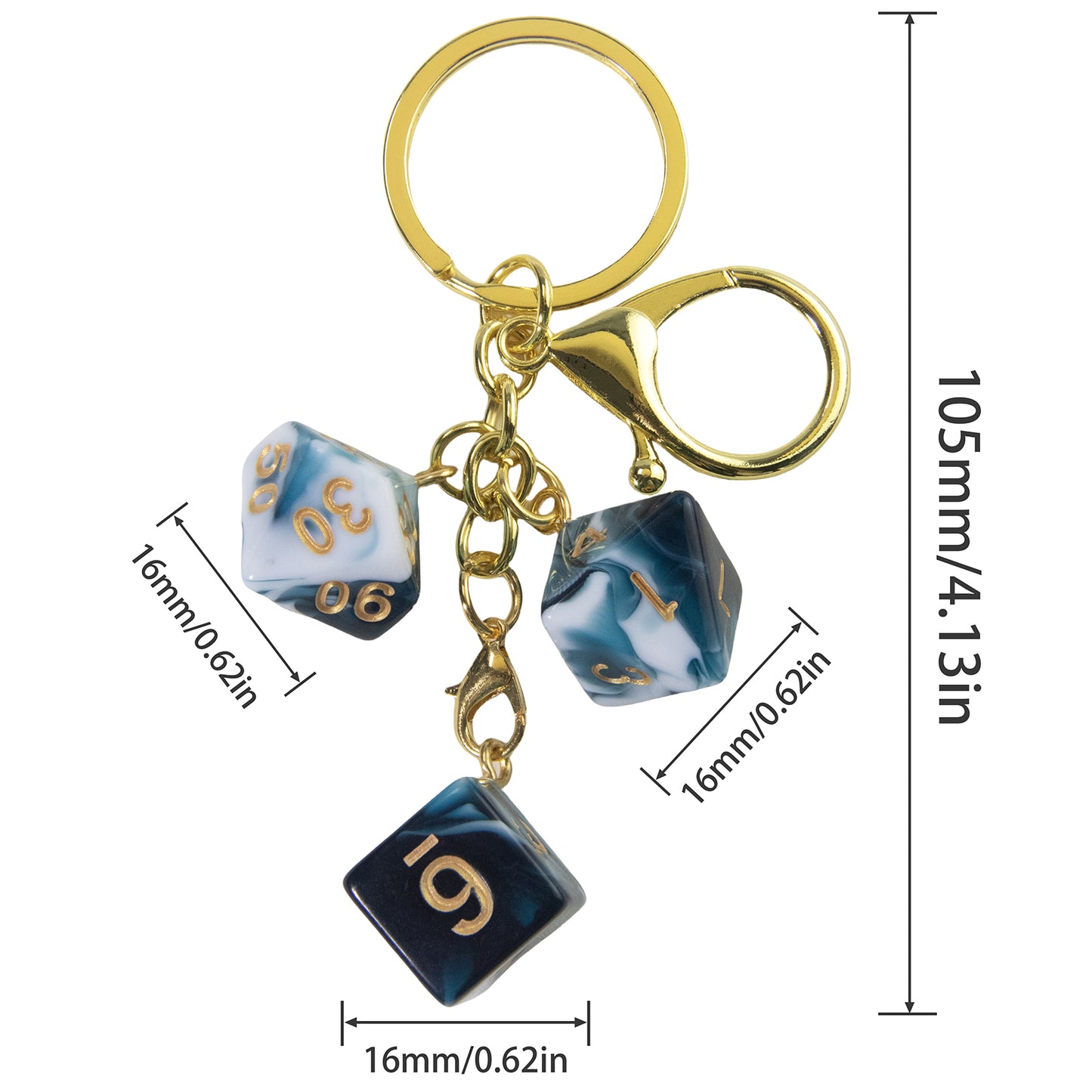 Unique Dice Keychains for Backpack Decoration and Table Games Souvenirs