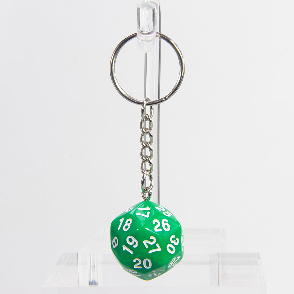 Dice Pendant Keychain Game Souvenirs D30 Dice Keyholder for Men Women Bag