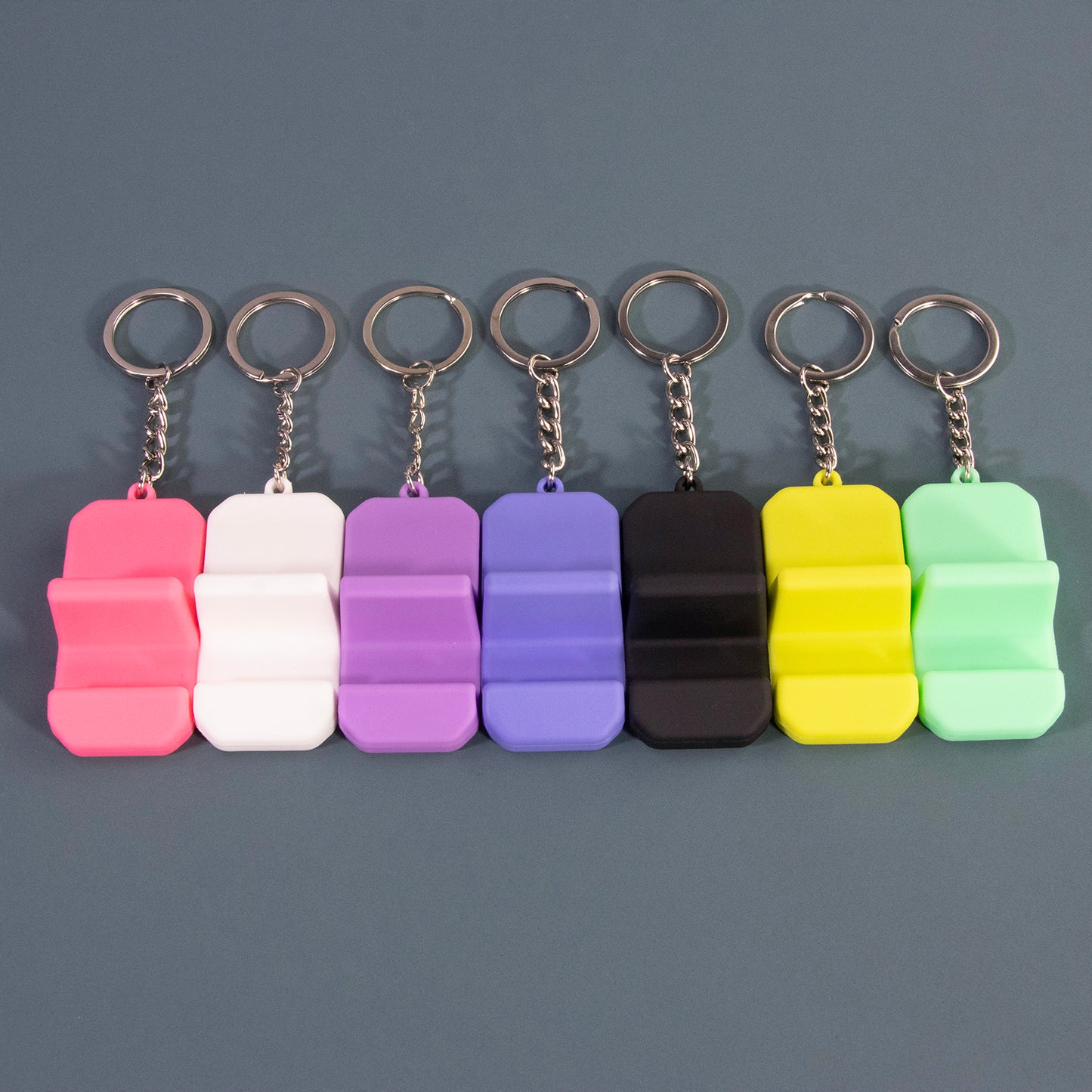 Portable Keychain Cell Phone Holder Creative Keyring Lightweight Mini Desk Cellphone Support