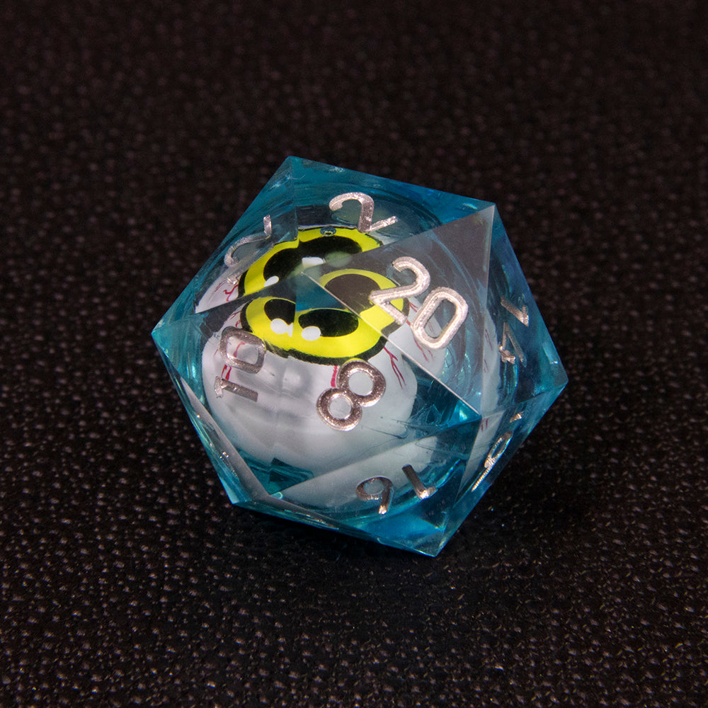 1pc Movable Eyeball Dice D20 Polyhedral for Funny Friend Party Board Game Entertainment Pink Blue