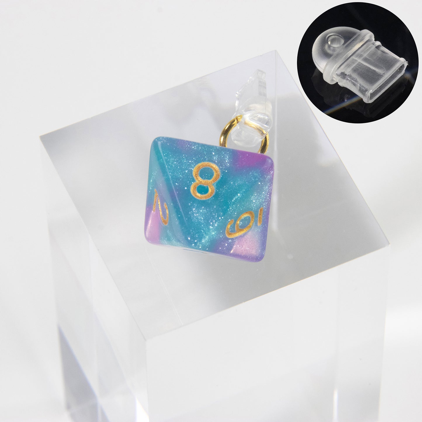 PVC Dustplugs with Acrylic Dice Pendant for Android Apple Phones Charging Port Dustproof Protector Dust Plugs