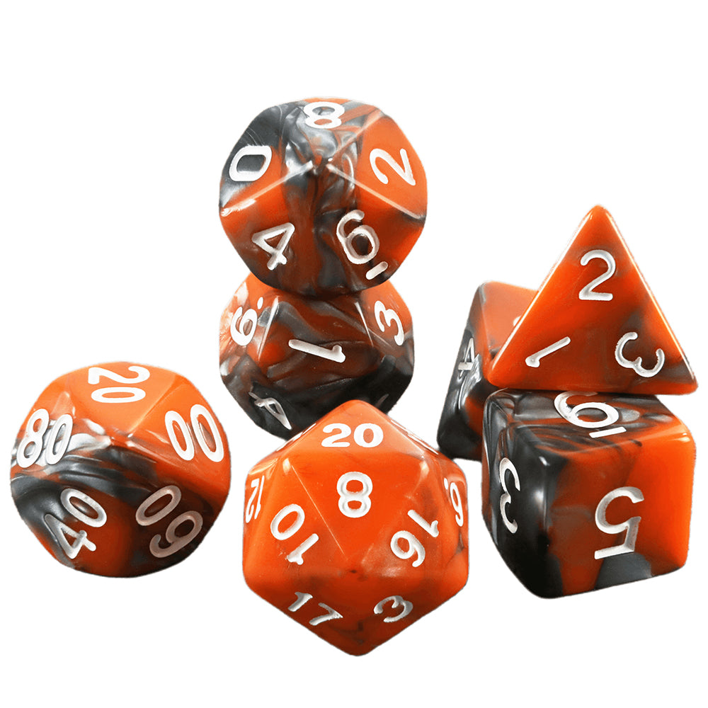 Acrylic Dice Set 7pcs DND Game Polyhedral Dice for Board Game Role Playing Game DND