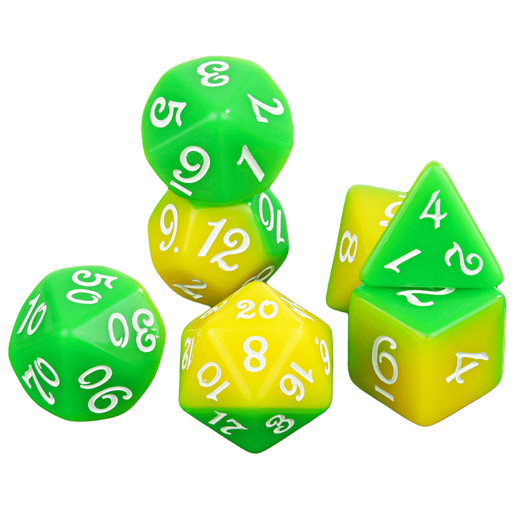 Two Tones Dice Set - 7pcs Polyhedral Dice Role Playing Dice for Dungeons Game Magic Game Board Game Accessories