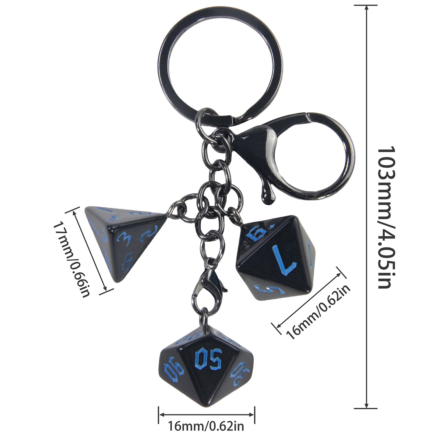 Board Game Key Chain Souvenir with Dice Charm for Backpack Car Key Decoration Pendant, As Gift for Table Game Lovers