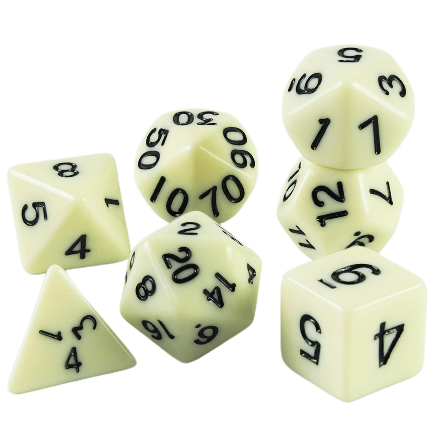Colorful Dice 7pcs Polyhedral Digital Dice Set D4-D20 with Tube for DND RPG Game Board Game Accessories