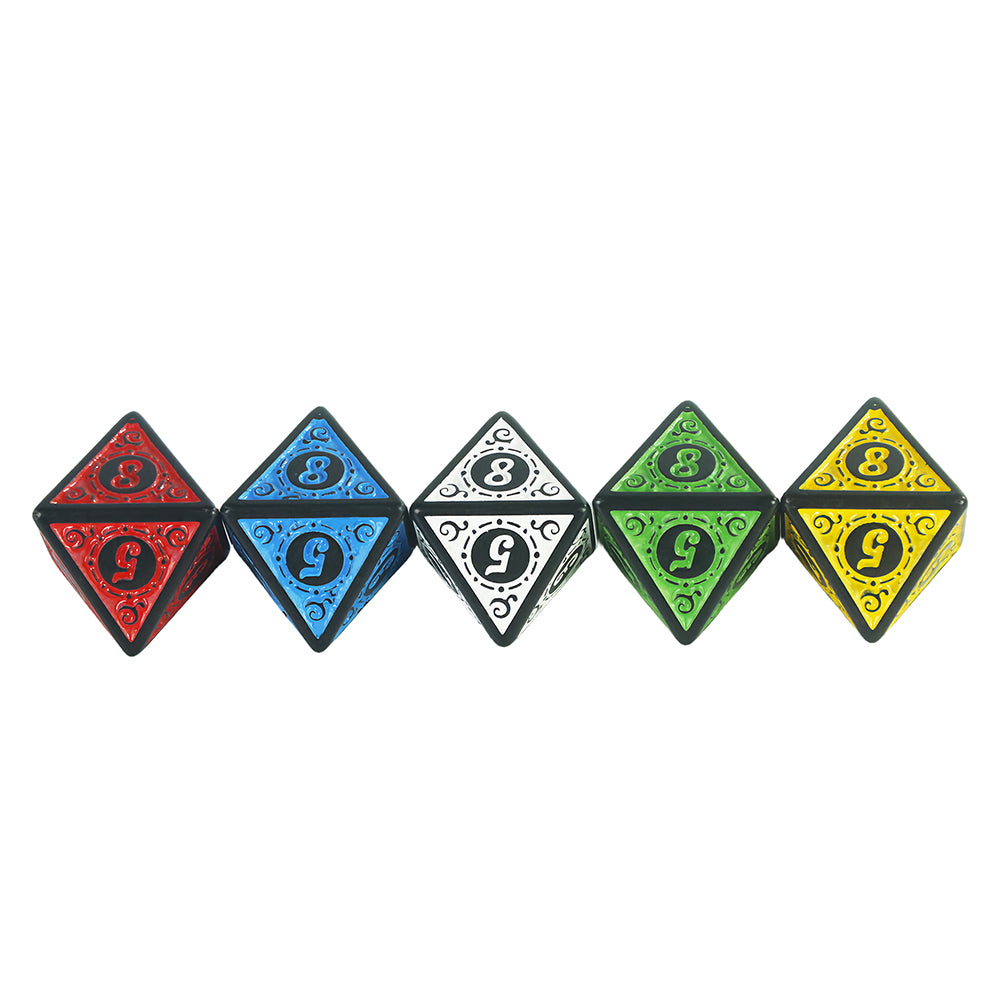10pcs Polyhedral Dice 8 Sided Dice Set for DND Role Play Game Tabletop Game Accessories