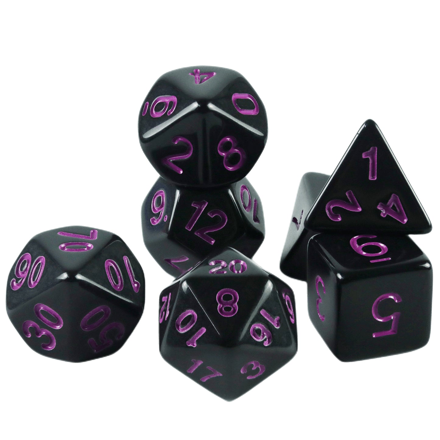 7pcs/set Opaque Dice Polyhedral Game Dice D4 D6 D8 D10 D10% D12 D20 for Board Game DND Role Playing