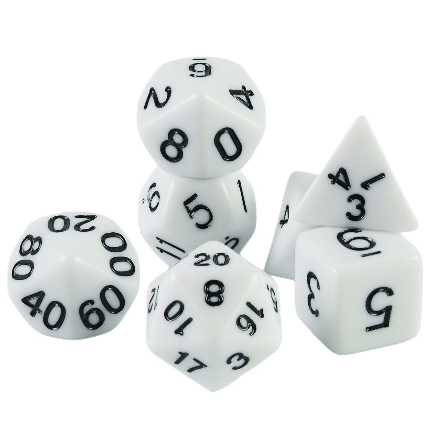 Opaque Dice 7pcs Colorful Polyhedral Game Dice for Role Playing DND Board Game Accessories