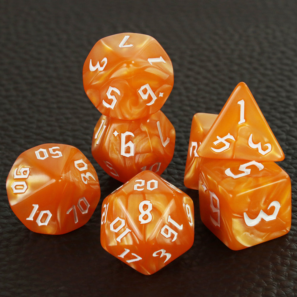 7pcs Polyhedral Dice Set Swirl Color DND Dice for Board Games Role Playing D4 D6 D8 D10 D00 D12 D20 - Roleplaying Game Dice