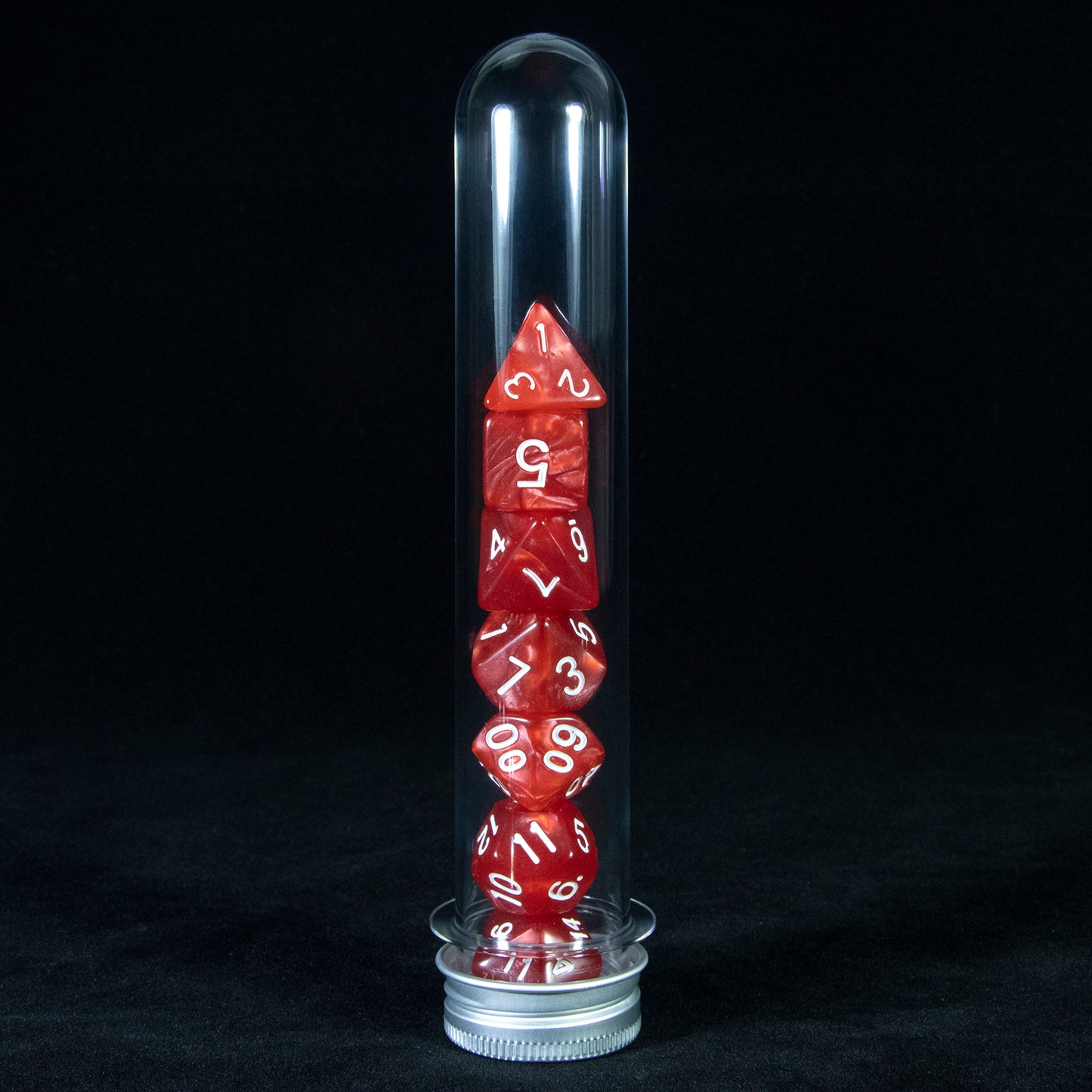 Marble Effect Polyhedral Dice Set 7 Pieces D4 D6 D8 D10 D% D12 D20 DND Game Dices with Tube, Playing Table Game for Bar Club Party