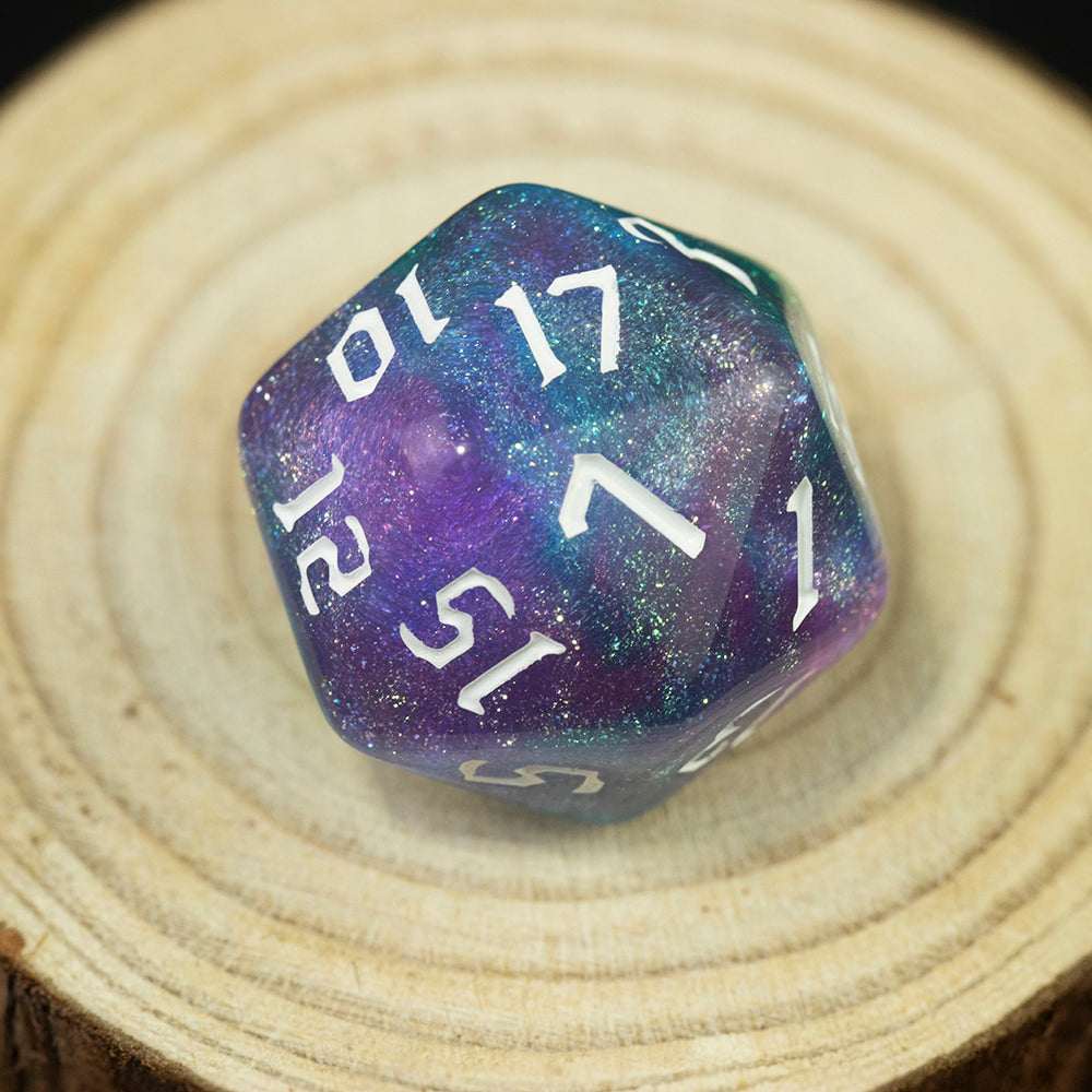Polyhedral Dice Set - DND Role Playing Dice for Dungeons Game RPG Table Games, Double-Color with Glitter Effect, 7pcs
