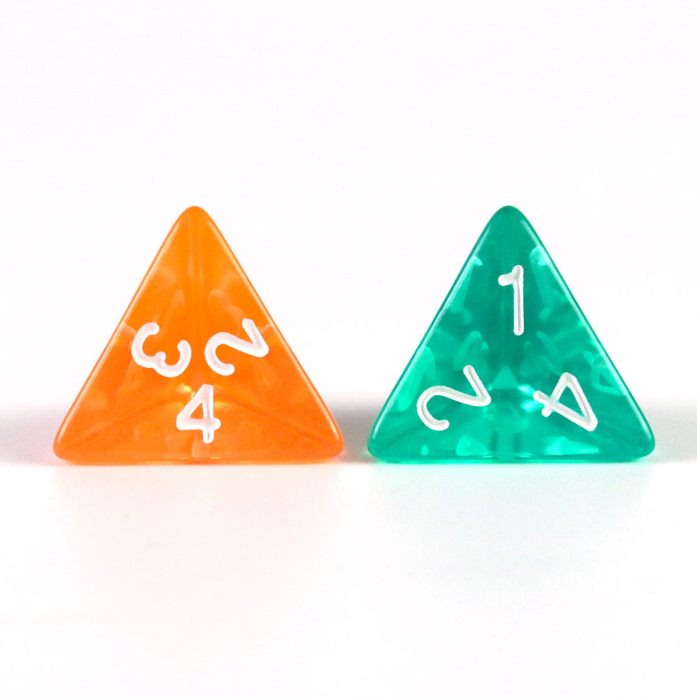DND Transparent Dice 7pcs Polyhedral Dice for DND Role Playing Tabletop Borad Games Math Teaching