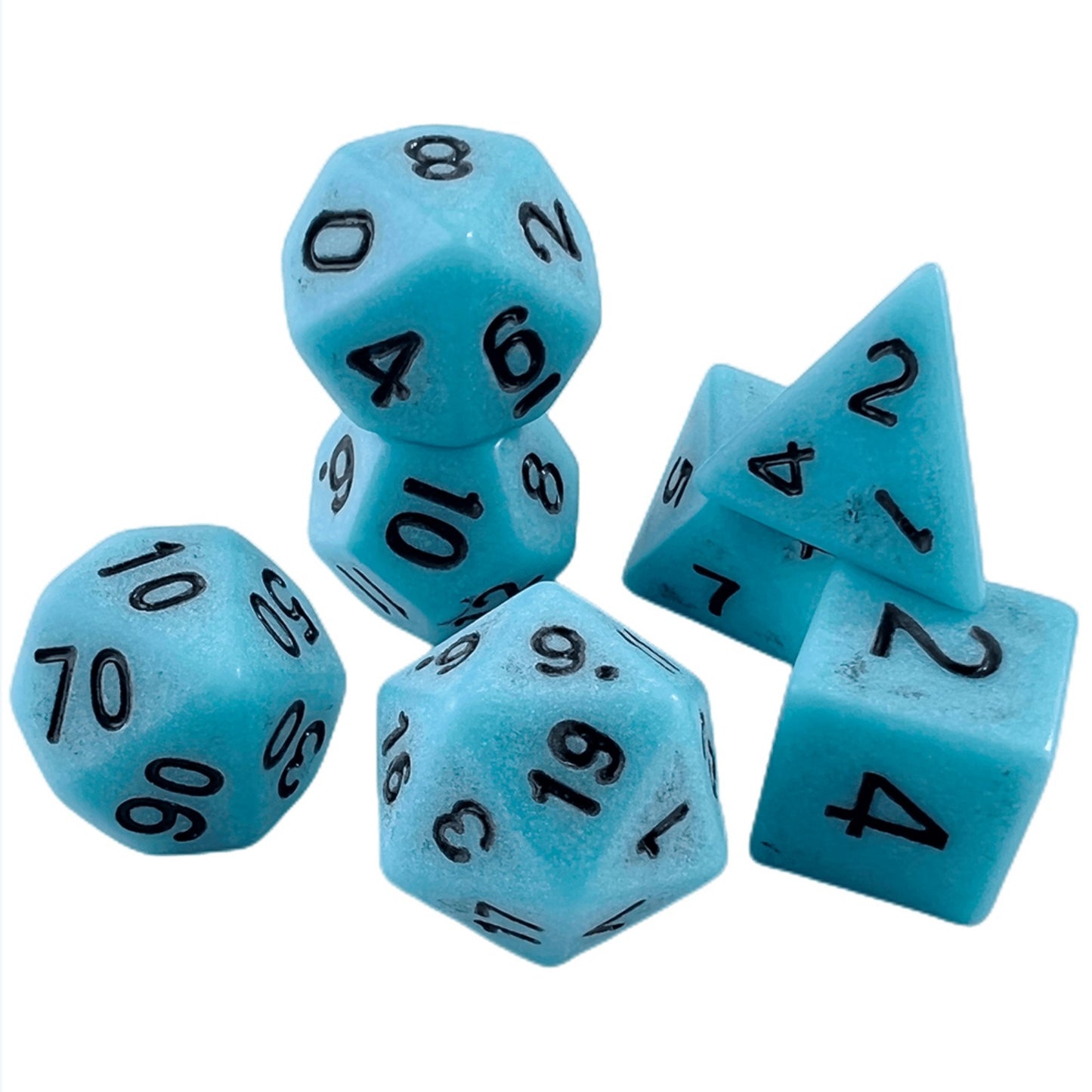 DND Dice Set 7 PCS Polyhedral Retro Dice, for D&D RPG Roleplaying Tabletop Dices, Complete D4 D6 D8 D10 D12 D20 with Tube