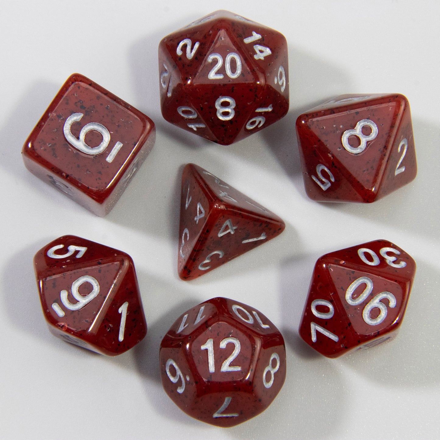 DND Polyhederal Dice Set 7pcs Game Dice D4-D20 for Dragons Game Table Board Roll Playing Games Solid Color Dice