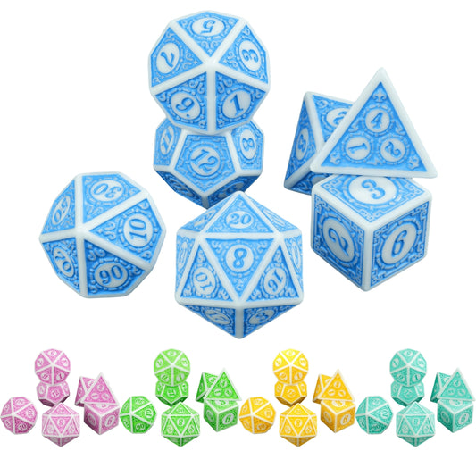 DND Polyhedral Dice Set 7pcs D4 D6 D8 D10 D12 D20 Game Dice for DND RPG Role Playing Table Games