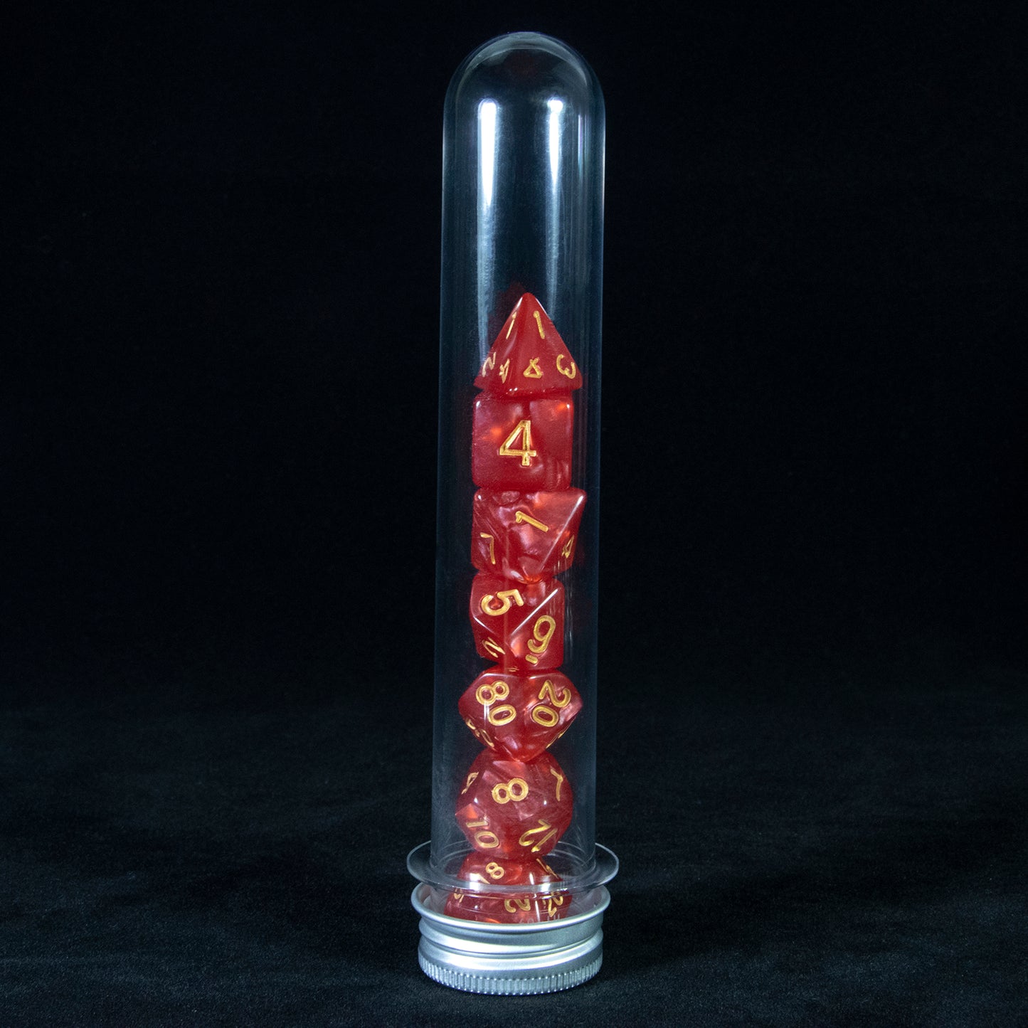 Marble Effect Polyhedral Dice Set 7 Pieces D4 D6 D8 D10 D% D12 D20 DND Game Dices with Tube, Playing Table Game for Bar Club Party