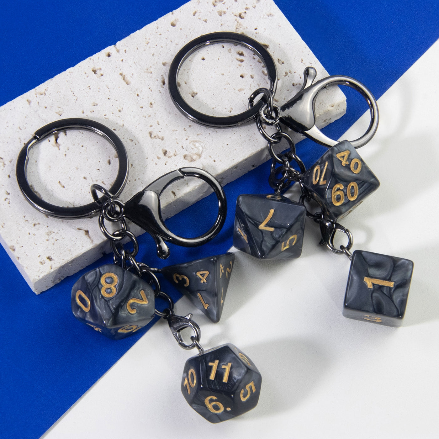 Dice Keychain Keyring Table Game Key Chain for Bag Pendant Game Dice
