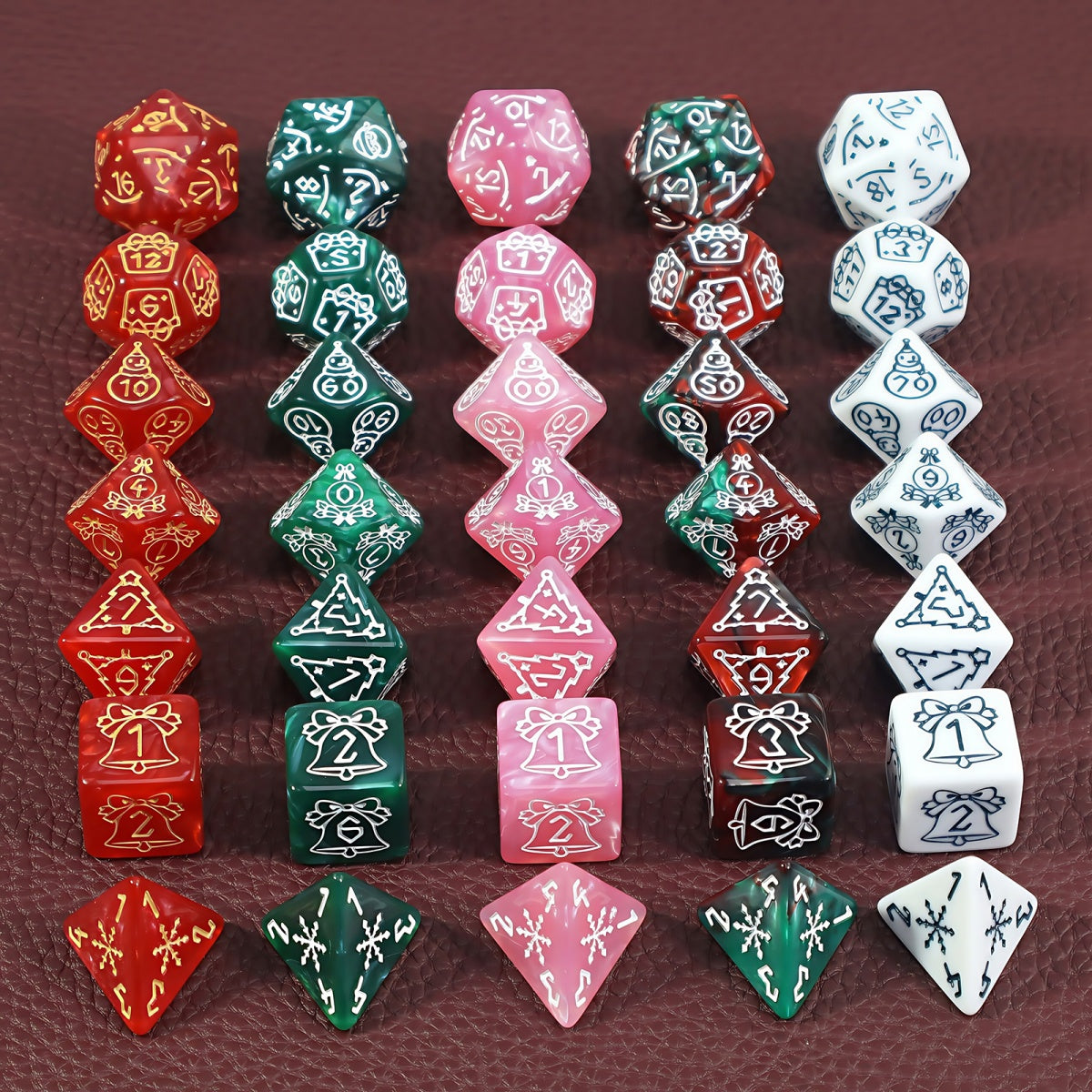 7pcs DND Board Game Dice Digital Polyhedral Dice for Magic Game DND RPG Table Game Entertainment Supplies