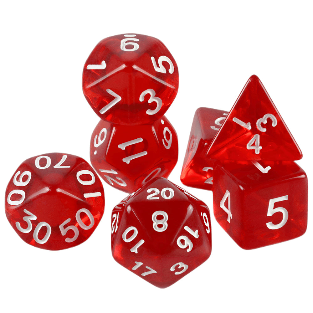 Candy Color Dice Polyhedral Dice Set D4 D6 D8 D10 D% D12 D20 with Tube for D&D Board Game As Souvenirst Gift