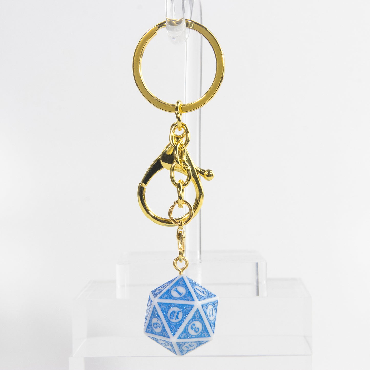 Lucky Dice Keychain, Colorful Acrylic Key Holder Bag Car Pendant, DND RPG Table Game Fans Souvenir Gift Jewelry
