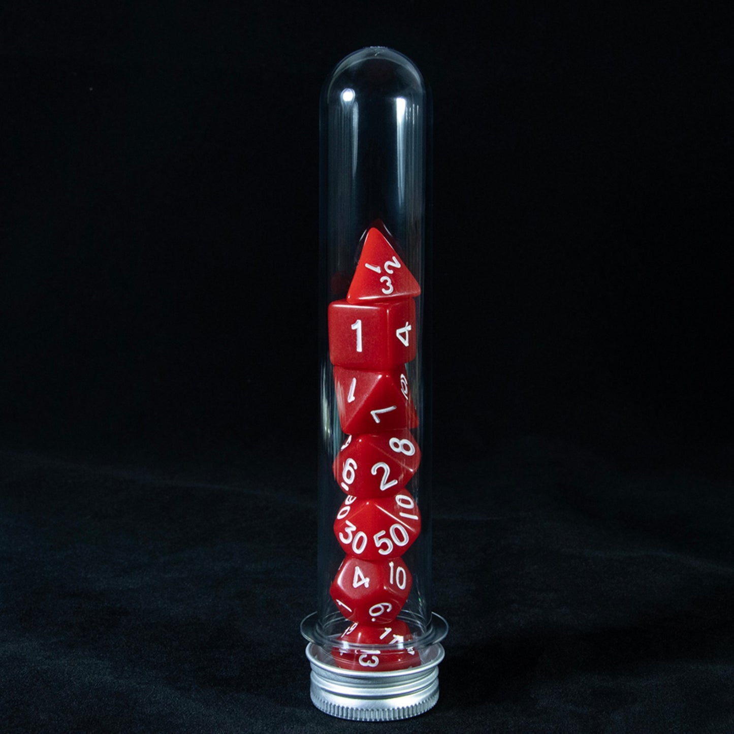 Colorful Dice 7pcs Polyhedral Digital Dice Set D4-D20 with Tube for DND RPG Game Board Game Accessories