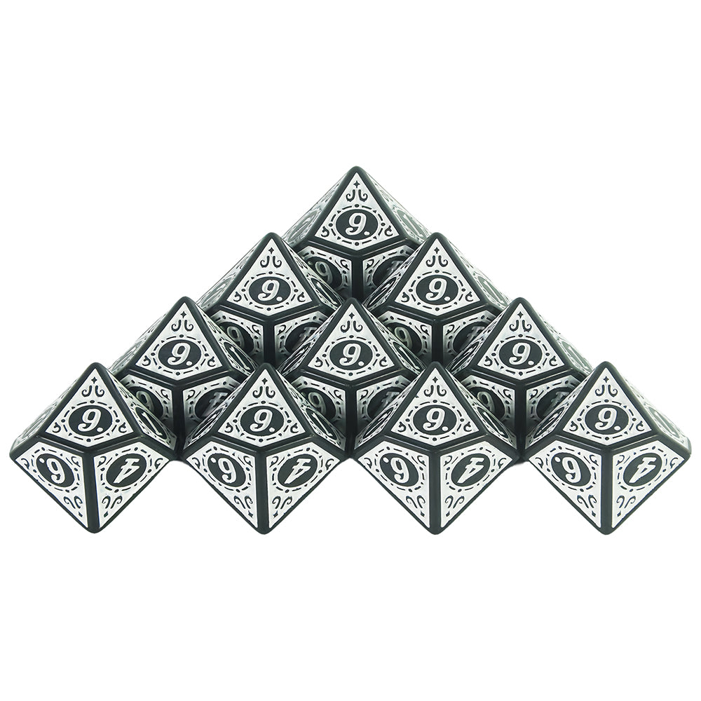 10pcs D10 Dice DND Polyhedral 10 Sided Dice Digital 0-9 Game Dice for TRPG RPG Table Game Board Gaming