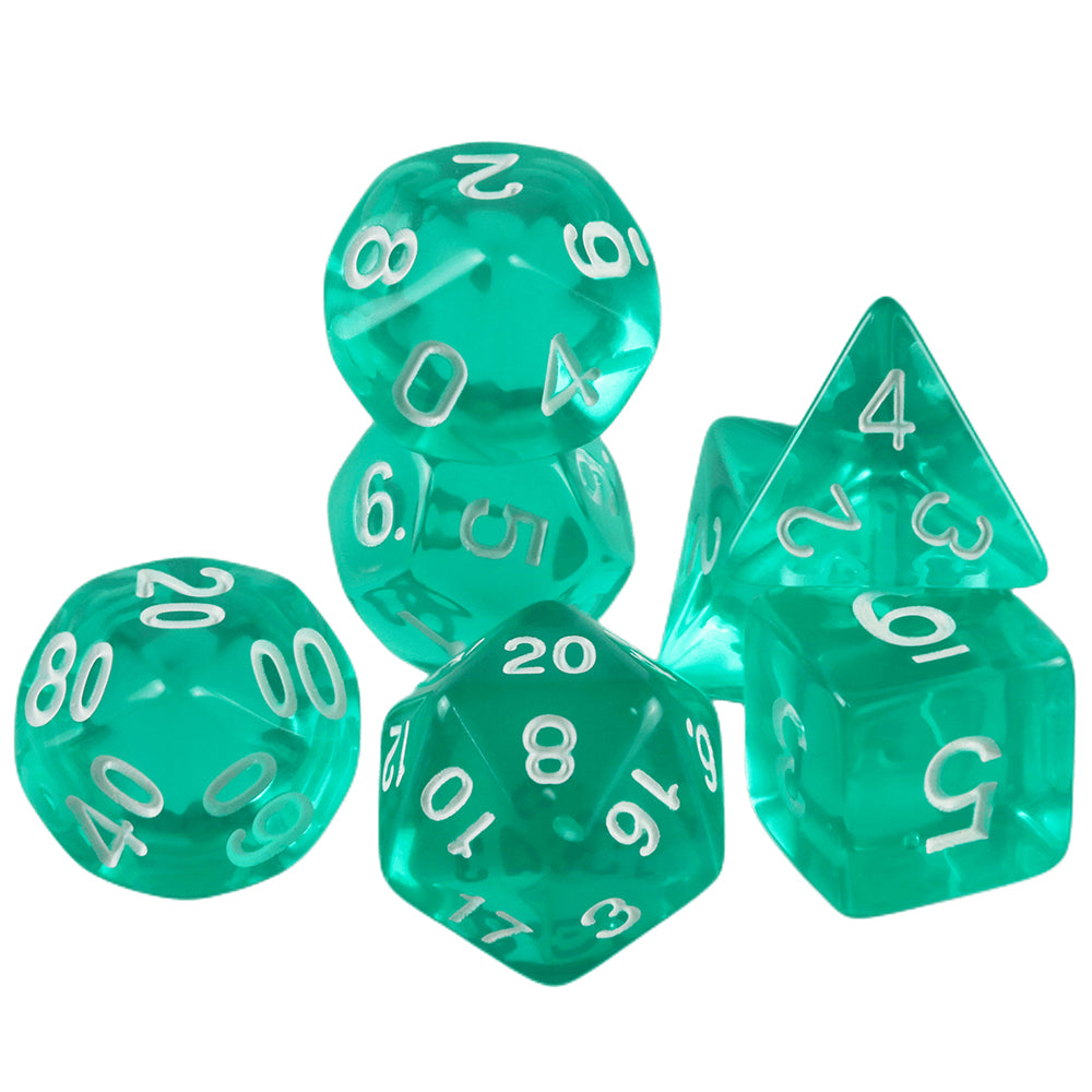 Candy Color Dice Polyhedral Dice Set D4 D6 D8 D10 D% D12 D20 with Tube for D&D Board Game As Souvenirst Gift