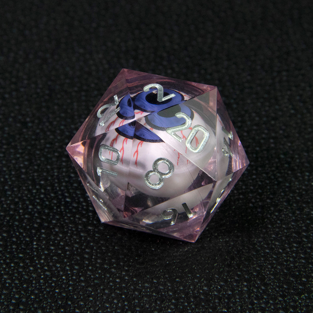 1pc Movable Eyeball Dice D20 Polyhedral for Funny Friend Party Board Game Entertainment Pink Blue