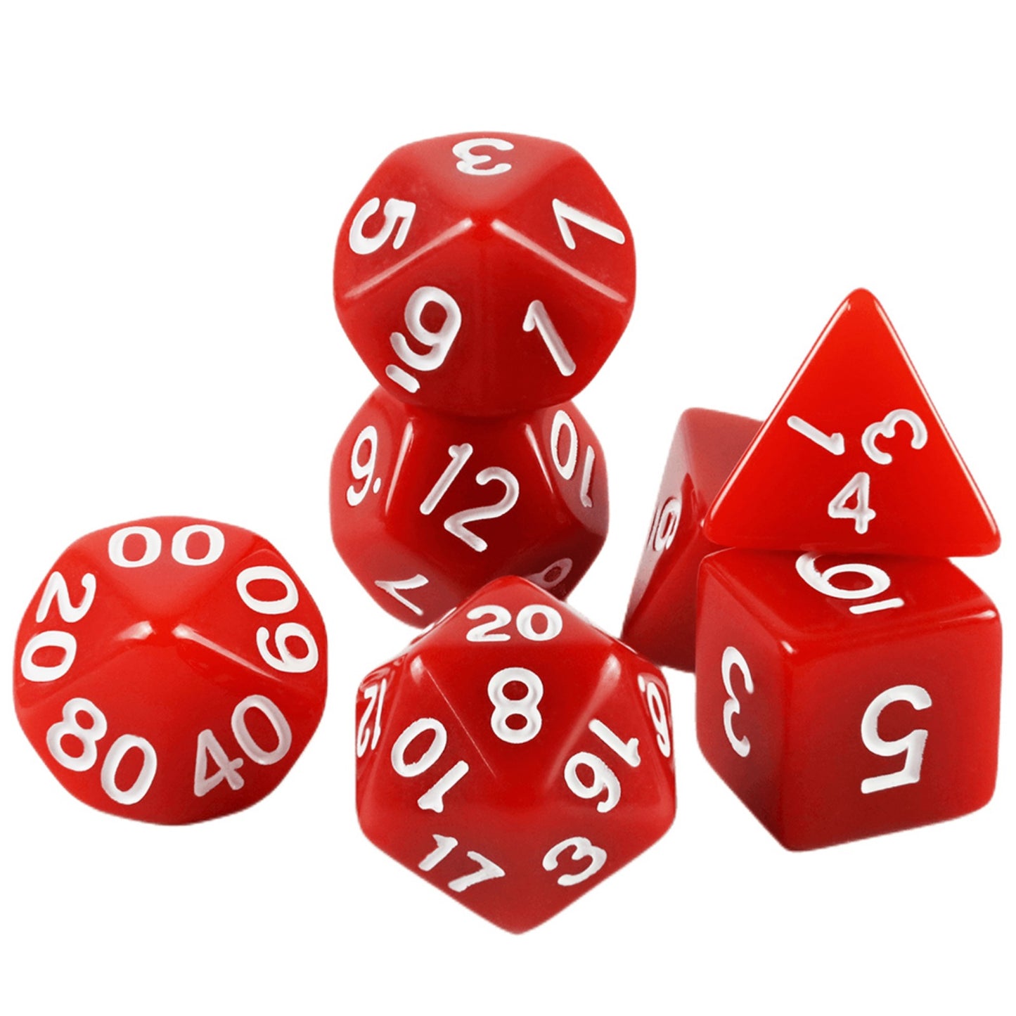 Colorful Dice 7pcs Polyhedral Digital Dice Set D4-D20 with Tube for DND RPG Game Board Game Accessories