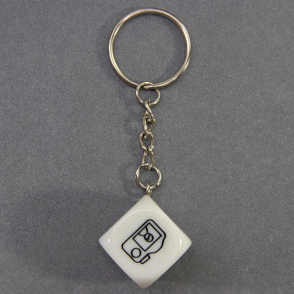 Engraved Pattern dice keychain Kid Creative Birthday Gift key holder for Handbag, Phone Fine Pendant