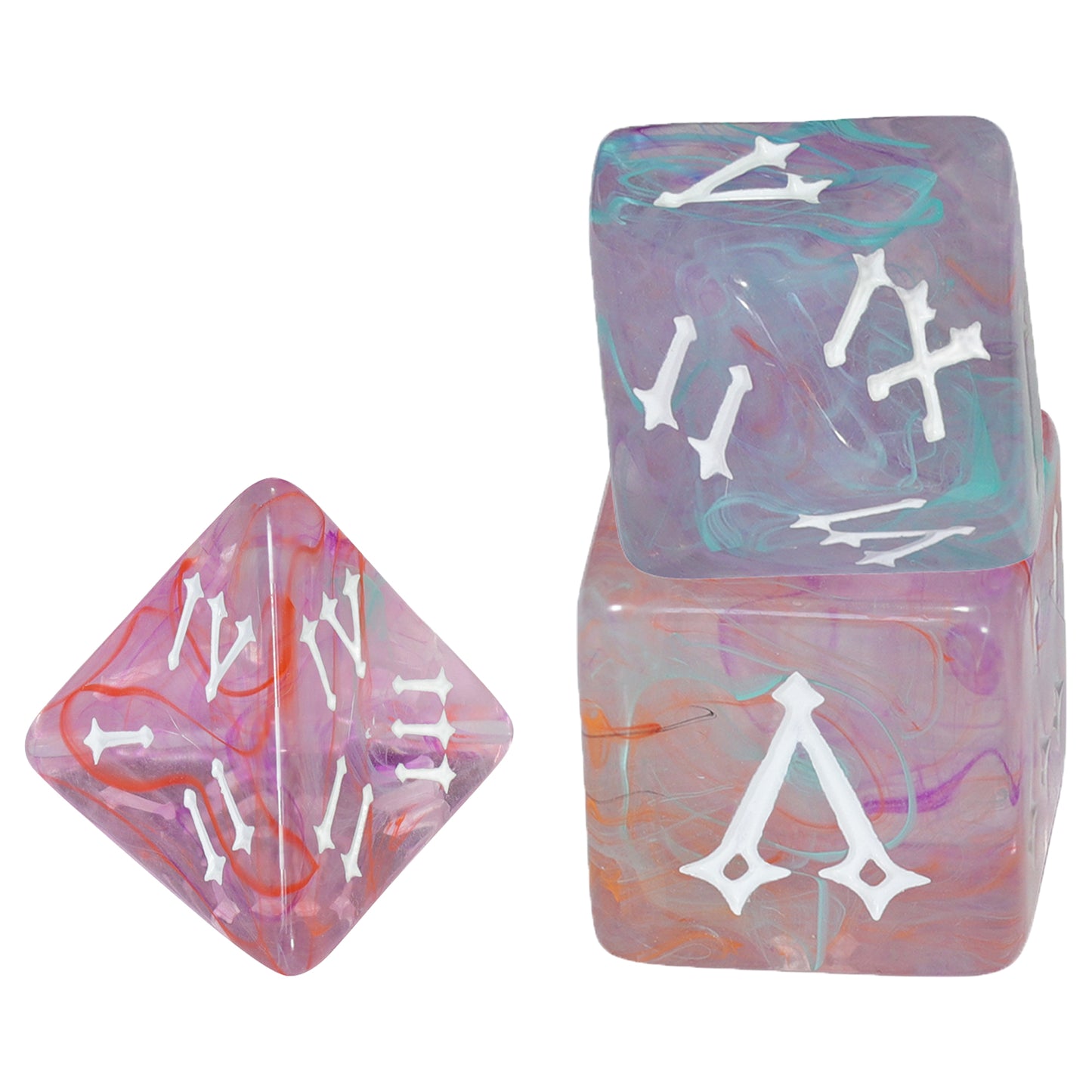 7pcs DND Dice Set Creative Design Roman Number Pattern Polyhedral Dice for Dungeons Game Role Playing Table Games