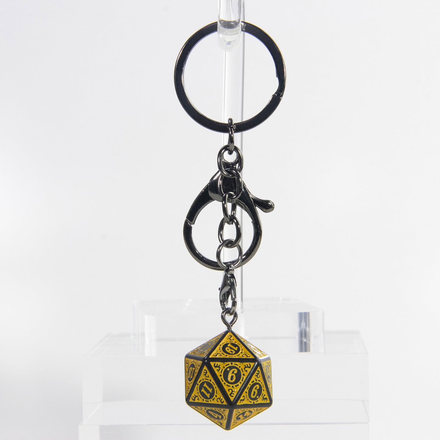 Lucky Dice Keychain, Colorful Acrylic Key Holder Bag Car Pendant, DND RPG Table Game Fans Souvenir Gift Jewelry