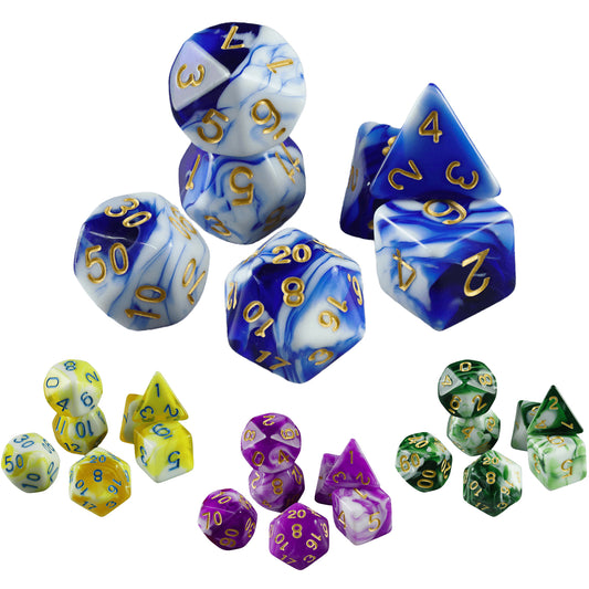 7pcs Dice Polyhedral Board Game Dice for Role Playing Game, Perfect Gift for DND Player