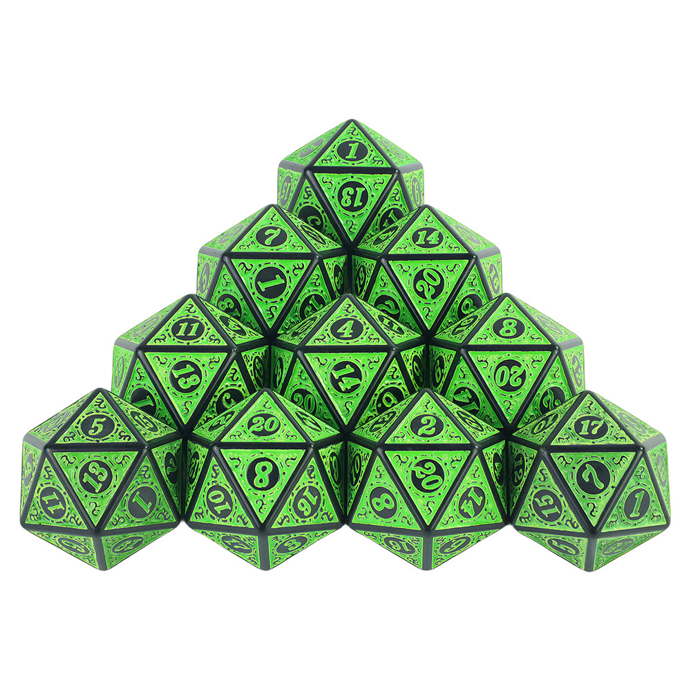 D20 Polyhedral Dice 10PCS 20 Sided DND Game Dice Set for DND RPG Playing Table Game Entertainment Supplies