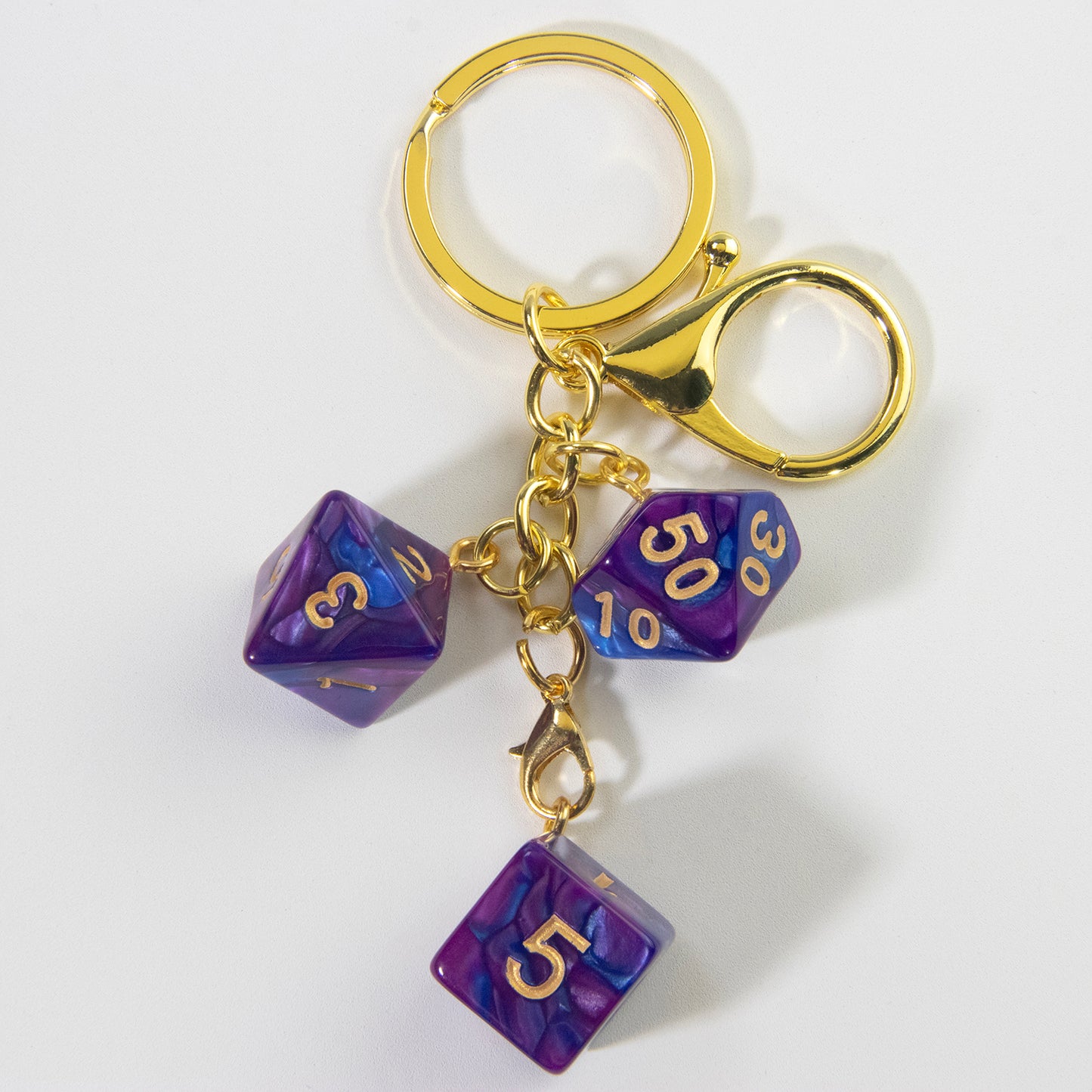Lucky Acrylic Dice Keychain  - Stylish and Fortunate Charm for Keys, Bags - Durable, Multipurpose Accessories