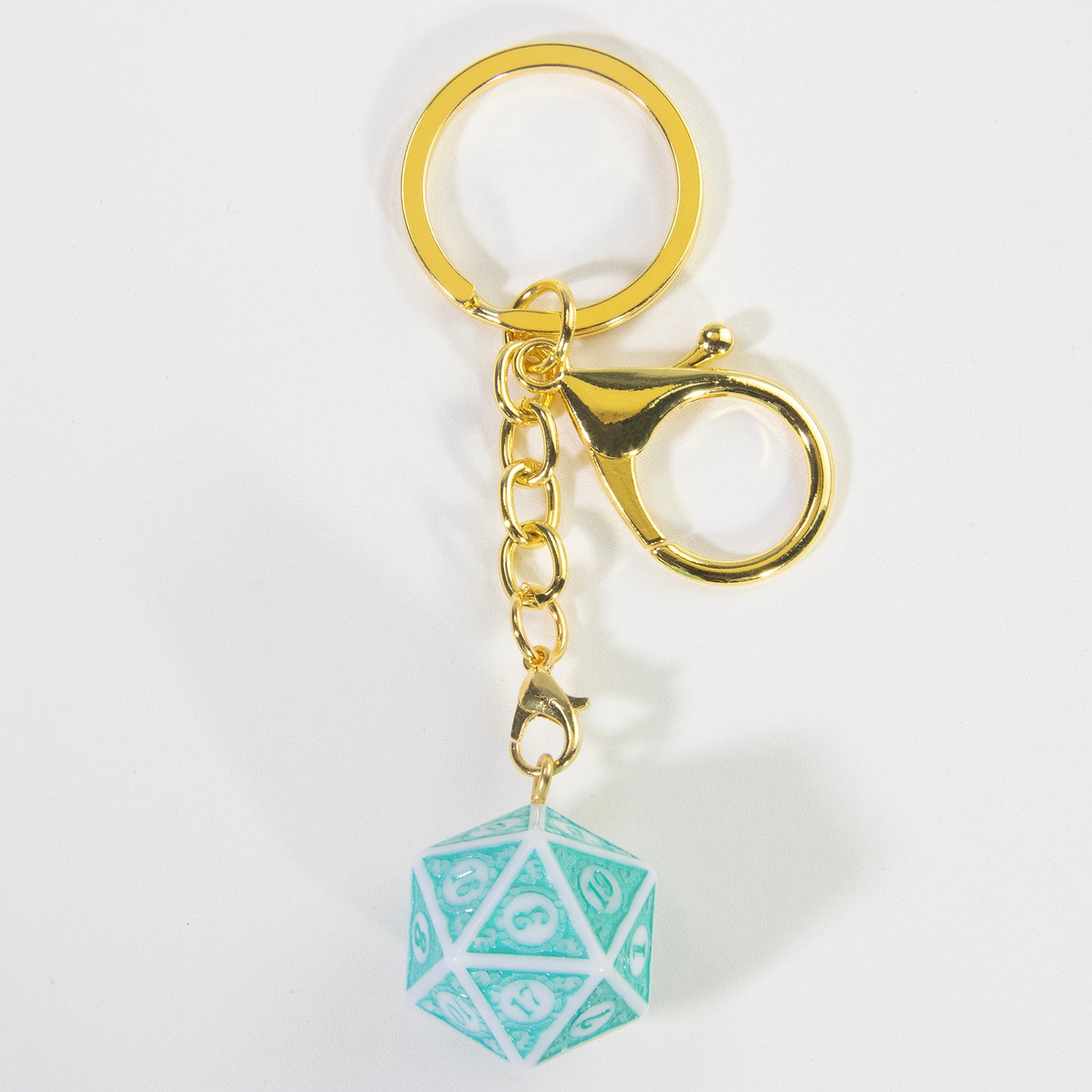 Lucky Dice Keychain, Colorful Acrylic Key Holder Bag Car Pendant, DND RPG Table Game Fans Souvenir Gift Jewelry