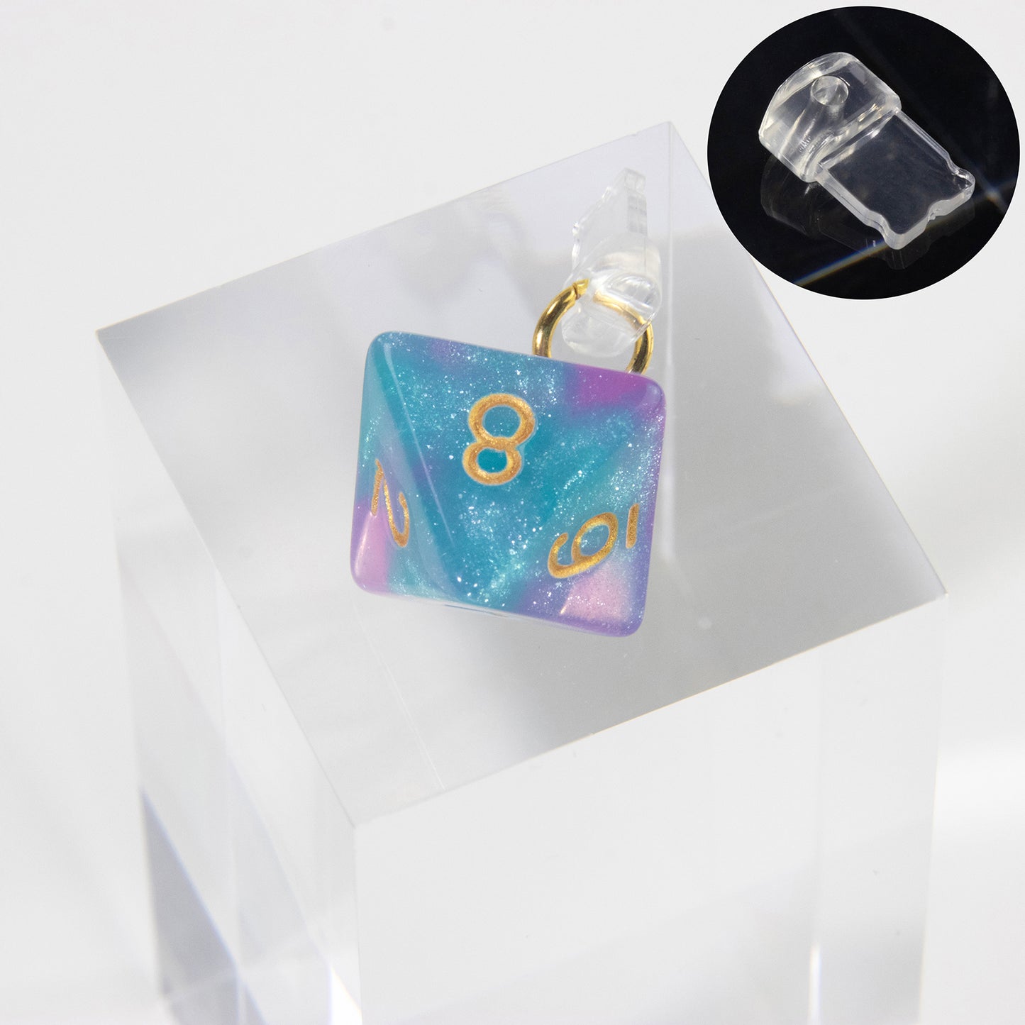 PVC Dustplugs with Acrylic Dice Pendant for Android Apple Phones Charging Port Dustproof Protector Dust Plugs