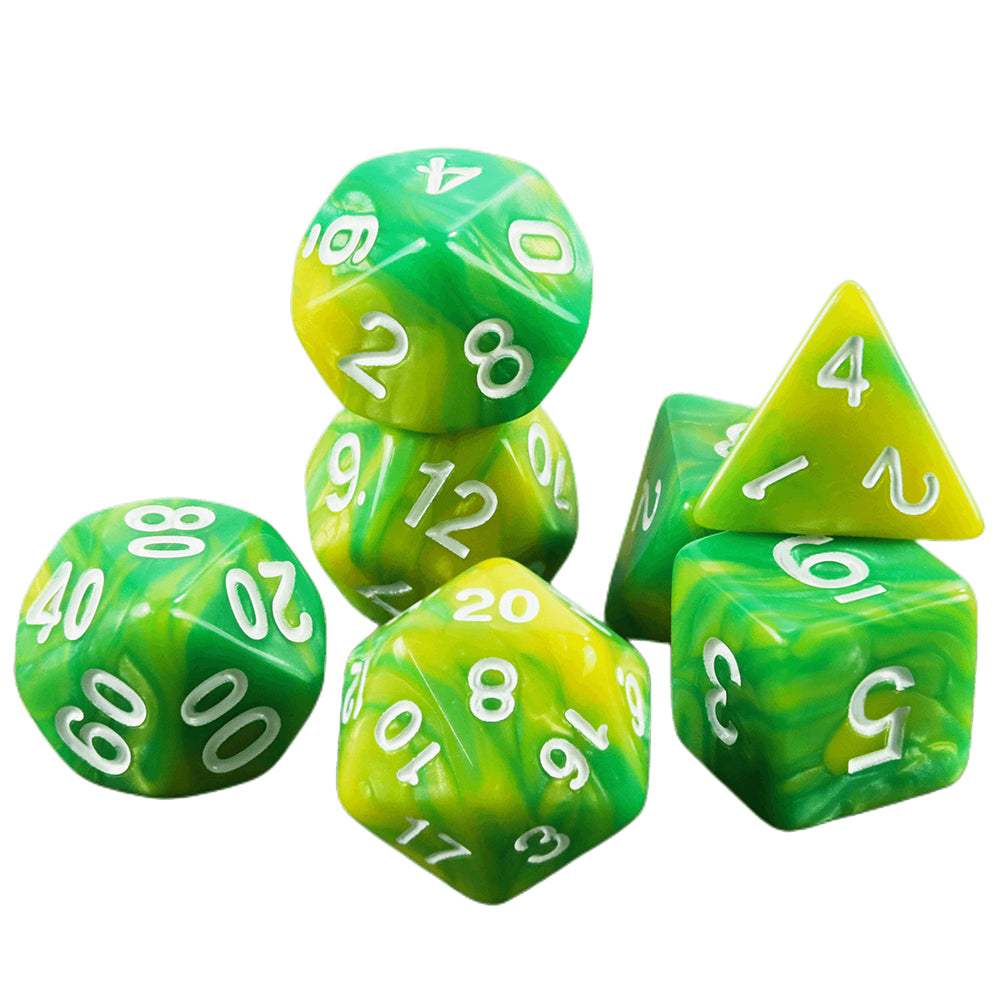 Acrylic Dice Set 7pcs DND Game Polyhedral Dice for Board Game Role Playing Game DND
