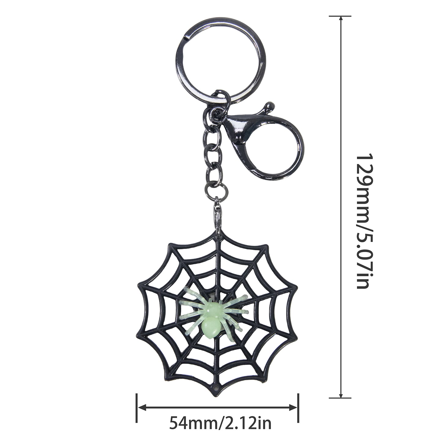 Spider Web Charm Keychain Spider Jewelry Animal Key Ring Halloween Gifts for Women Men Handbag